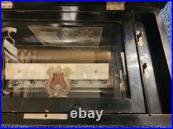Mermod Freres Antique Cylinder Music Box 1800s 10 Airs With Nice Wood Inlay Mermod Freres Antique Cylinder Music Box 1800s 10 Airs With Nice Wood Inlay