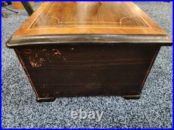 Mermod Freres Antique Cylinder Music Box 1800s 10 Airs With Nice Wood Inlay