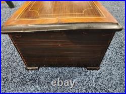 Mermod Freres Antique Cylinder Music Box 1800s 10 Airs With Nice Wood Inlay