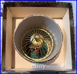 Mid-Century German Singing Bird Automaton Brass Cage Two Birds Working BOX