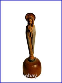 Mid Century Reuge Virgin Mary Music Box Swiss Ave Maria Schubert Catholic Decor