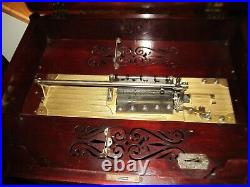 Mira Empress 15 1/2 inch console music box with one disc restored