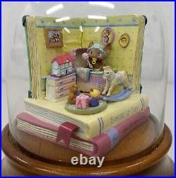 Mouse House Village NURSERY MUSICAL 1990 Enesco Small World of Music