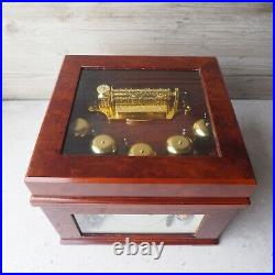 Mr Christmas Animated Gold Label Concertina Music Box 5 Brass Bells 50 Songs