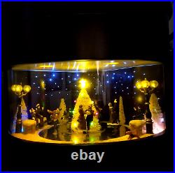 Mr Christmas Animated Symphony of Bells 50 Songs Music Box Mahogany Real Glass