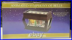 Mr Christmas Animated Symphony of Bells Lidded Wooden Music Box 70 Songs Rare