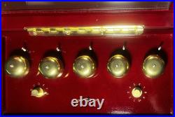 Mr Christmas Animated Symphony of Bells Lidded Wooden Music Box 70 Songs Rare
