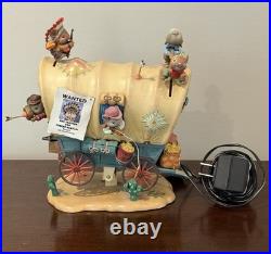 Mr Christmas Animated Western Wagon Mouse Music Box Lights Tested Working