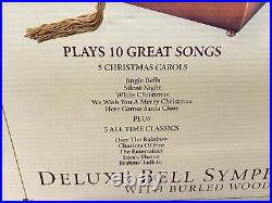 Mr. Christmas Deluxe Bell Symphonium With Burled Wood Plays 10 Songs New