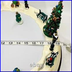 Mr. Christmas Holiday Skaters 1890 Victorian Ice Skating Scene 50 SONGS Complete