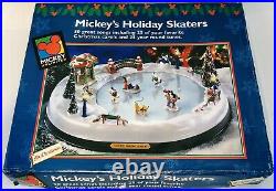 Mr. Christmas Mickey's Holiday Skaters Skating Rink Village 50 Songs Tested Work