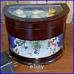 Mr Christmas Music Box Animated Symphony of Bells 50 Songs Village Skaters 2009