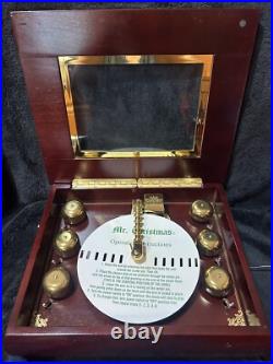 Mr Christmas Musical Bell Symphonium Classics Wood Music Box With16 Discs & Pouch