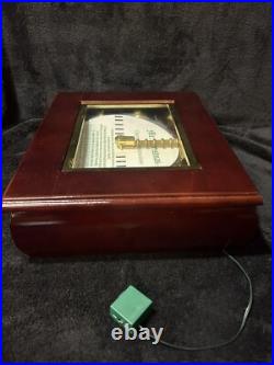 Mr Christmas Musical Bell Symphonium Classics Wood Music Box With16 Discs & Pouch