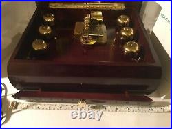 Mr Christmas Musical Bell Symphonium Wood Music Box With 16 Interchangeable Disk