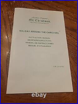 Mr. Christmas Premium Gold Label Merry Go Round Red Top Carousel TESTED/WORKS