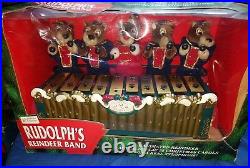 Mr Christmas Rudolph's Reindeer Band Animated Reindeer playing on Xylophone