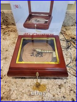 Mr. Christmas Symphonique Music Box 50 Songs Wood & Brass with Original Box Tested