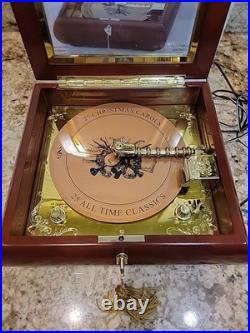 Mr. Christmas Symphonique Music Box 50 Songs Wood & Brass with Original Box Tested