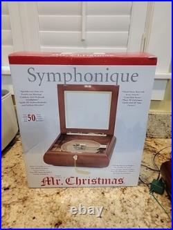 Mr. Christmas Symphonique Music Box 50 Songs Wood & Brass with Original Box Tested