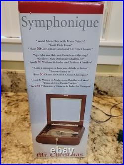 Mr. Christmas Symphonique Music Box 50 Songs Wood & Brass with Original Box Tested