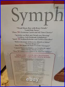 Mr. Christmas Symphonique Music Box 50 Songs Wood & Brass with Original Box Tested