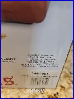 Mr. Christmas Symphonique Music Box 50 Songs Wood & Brass with Original Box Tested