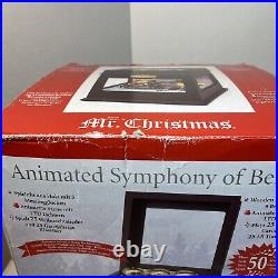 Mr. Christmas Symphony of Bells Animated Carousel Wood Music Box 50 Songs Mint