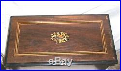 Music Antique Music Box For Restoration, Removable Cylinder, Plays