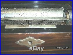 Music Antique Music Box For Restoration, Removable Cylinder, Plays