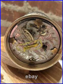 Music Box FRED ZIMBALIST Hand Etched Silver Plate Pitcher Jug Swiss Thorens Rare