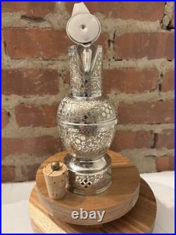 Music Box FRED ZIMBALIST Hand Etched Silver Plate Pitcher Jug Swiss Thorens Rare