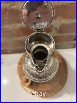 Music Box FRED ZIMBALIST Hand Etched Silver Plate Pitcher Jug Swiss Thorens Rare