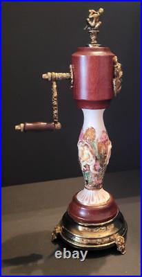 Music Box REUGE & Capodimonte Swiss Mov't Pepper Coffee Mill Grinder Nymph