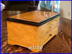 Music Box Reuge Switzerland Vg Condition 5 Interchangeable Cylinders 50 Notes
