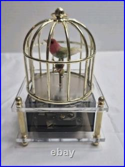 Musical Bird In Cage Revolving Romeo & Juliet Music Box Hong Kong 1988 -Works