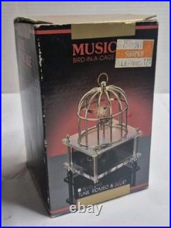 Musical Bird In Cage Revolving Romeo & Juliet Music Box Hong Kong 1988 -Works