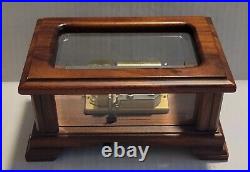Myrtlewood Reuge Romance 36 Keys Music Box, Wooden & Crystal Glass Case