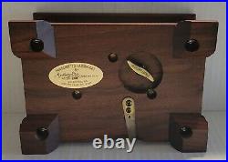 Myrtlewood Reuge Romance 36 Keys Music Box, Wooden & Crystal Glass Case