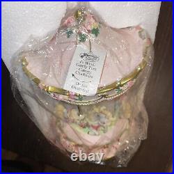 NEW! Hearts and Roses 3 Horse Carousel by San Fransisco Music Box Company