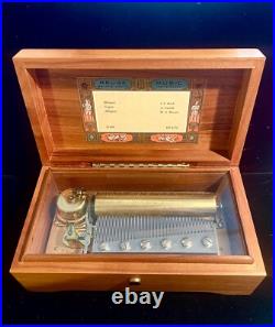 NOS Vintage Reuge 72 Note Swiss Music Box. Bach, Corelli, Mozart Classics. VIDEO