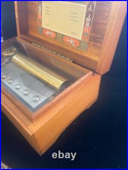 NOS Vintage Reuge 72 Note Swiss Music Box. Bach, Corelli, Mozart Classics. VIDEO