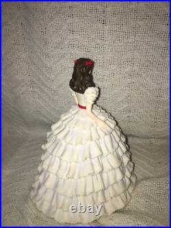 New Gone with the Wind Scarlett OHara White Dress Figurine S F Music 12 Oak Box