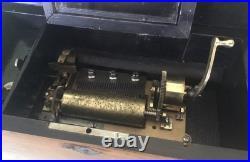 Nice Antique Swiss Partially Refurbished Cylinder Music Box for Parts or Repairs