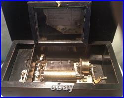 Nice Antique Swiss Partially Refurbished Cylinder Music Box for Parts or Repairs