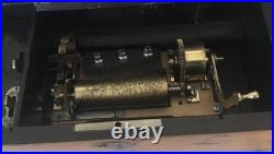 Nice Antique Swiss Partially Refurbished Cylinder Music Box for Parts or Repairs