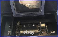 Nice Antique Swiss Partially Refurbished Cylinder Music Box for Parts or Repairs