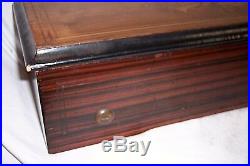 Nice Old Large Size Music Cylinder Music Box, Box Only No Mechanism
