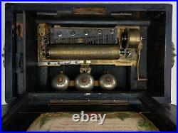 Nice Quality Six-tune 8 Cylinder Swiss Music Box With Bells