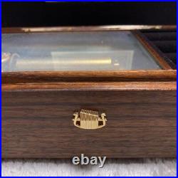 ORPHEUS SANKYO Wooden Music Box 50 notes beethoven 2parts Antique Japan